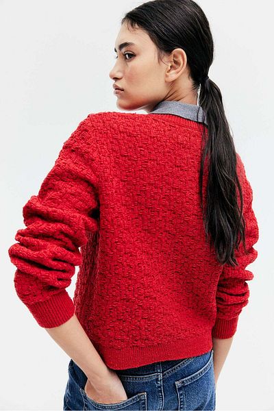 H&M Textured-knit cardigan