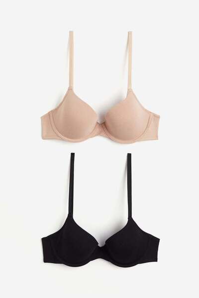 H&M 2-pack padded cotton T-shirt bras