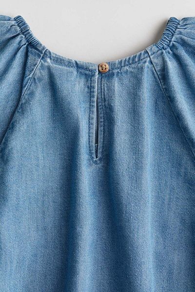 H&M Flared denim blouse