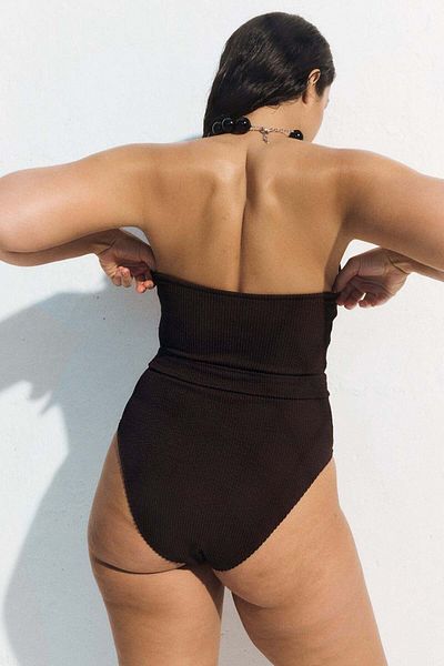 H&M Padded-cup bandeau swimsuit
