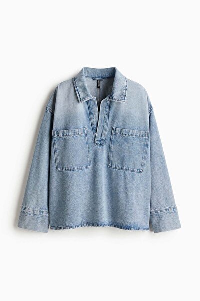 H&M Oversized popover denim shirt