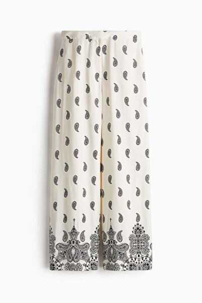 H&M Patterned twill trousers