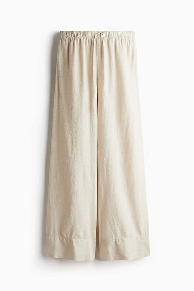 H&M Wide linen-blend trousers