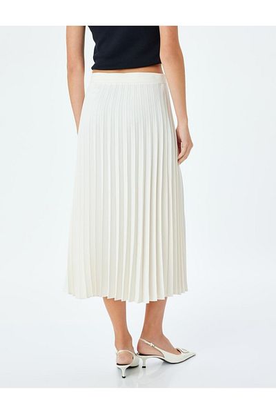 Koton Off-White Women's Skirt 5Sak70023Uw