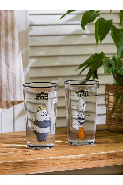 LC Waikiki Lcw Home Mixed We Bare Bears Printed Glasses 2 Pack 570 ml