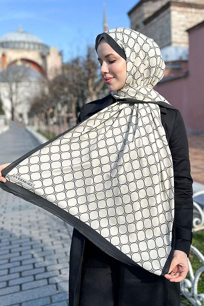 EVERMORE Şal proaspăt - Model Trifoi - Em060-07 - Piatră