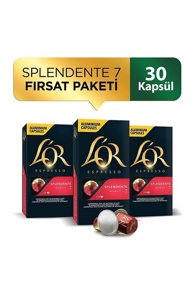 L'OR Splendente Intensity 7 - Nespresso Compatible 10-Piece Aluminum Coffee Capsule Deal Pack