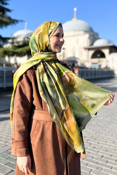 EVERMORE Φρέσκο ​​Σάλι - Μοτίβο Ονειρικής - EM002-08 - Πράσινες Αποχρώσεις