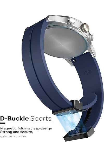 AWH Magnetic Silicone Watch Band, Quick Release, 16 22mm, Sport Strap for Men & Women