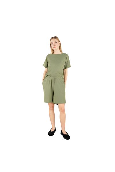 COLORDS Women's Olive Branch Print Pajama Set with Shorts