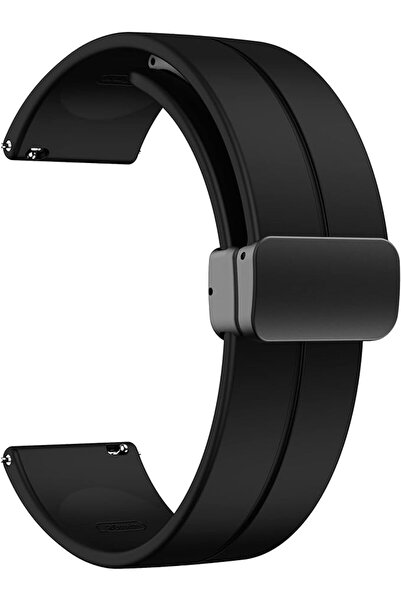 AHW سوار ساعة AWH المغناطيسي - حزام سيليكون رياضي مغناطيسي سريع الفك مقاس 16 مم - 22 مم