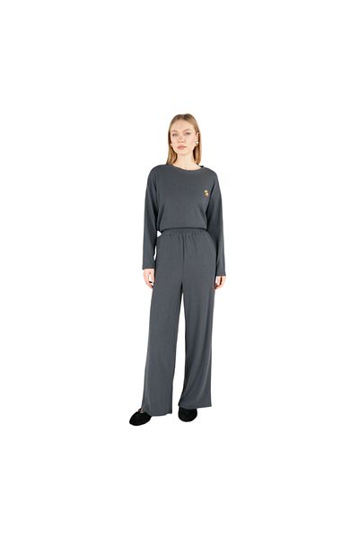 COLORDS Women's Acorn Print Long Sleeve Pajamas Set