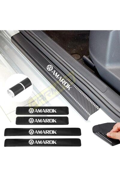 Carmind ملصق سيارة لعتبة باب الكربون من فولكس فاجن أماروك 4 قطع