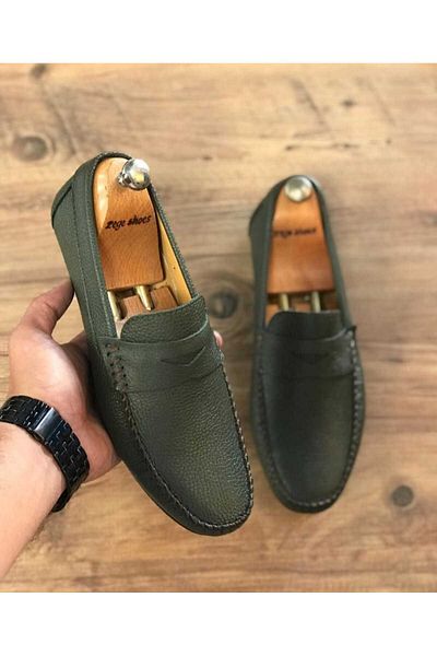 Zegeshoes Мъжки летни обувки от естествена кожа отвътре навън Ежедневни мокасини Без мирис, без изпотяване Гарантирано