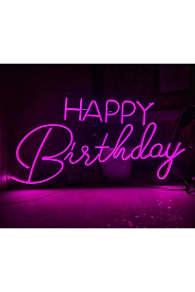 En Güzel Günde Happy Birthday Neon Led Işıklı Yazı 40*65 Cm