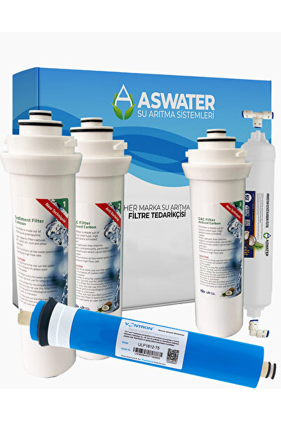As Water Ihlas Aura Cebilon Unique Dijital Su Arıtma Cihazı Uyumlu 5'li Filtre Seti Vontron Membranlı