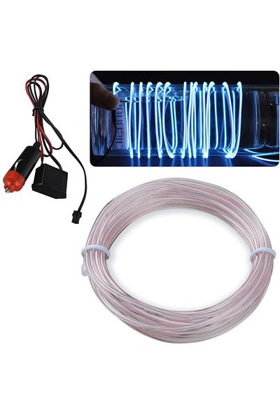 Techmaster In-Car Torpedo Strip LED Colorful Rope Neon LED 5 Meters White