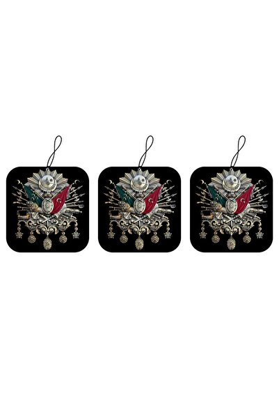 Techmaster Araç Asma Koku Osmanlı Devlet Arması Tasarım 3 Adet