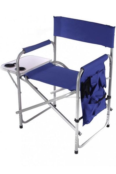 Cady One Lightweight Foldable Portable Chair With Side Table And Two Cup Holders Suitable For Camping