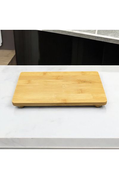 YzHome Bamboo Rectangular Stand Stand Countertop Organizer 24*15cm