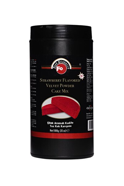 FO Çilek Aromalı Kırmızı Kadife Pandispanya Toz Kek Karışımı 1kg