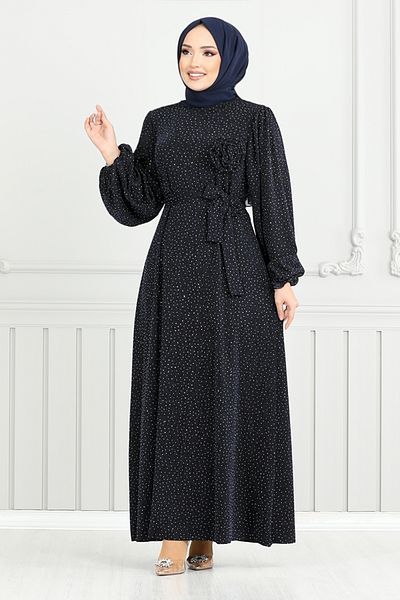 ModaMerve Βραδινό φόρεμα Laci Glitter Hijab - 5657END900-M