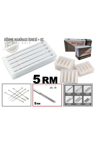 XLINETATTOO Ace pentru mașină de tatuaj 5rm 10 ace + 10 vârfuri