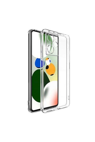 HANPORIUM جراب سيليكون شفاف متوافق مع Redmi 13 4G - غطاء حماية كامل مرن مع حم...