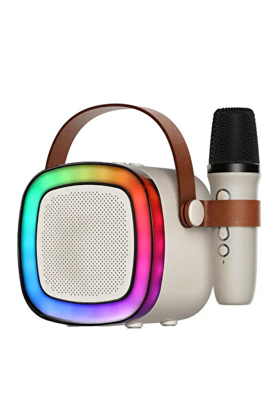 Bowie Mikrofonlu taşınabilir kareoke hoparlör ses topu 10w yüksek ses kapasitesi uzun şarj süresi