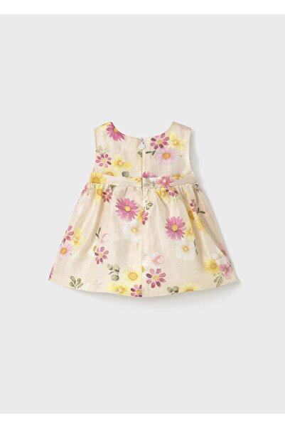 MAYORAL Kız Bebek Çiçekli Keten Elbise