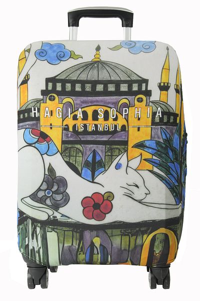 MY SARACİYE Case for Suitcase (My # 121 Ayasofya / Hagia Sophia Cat)