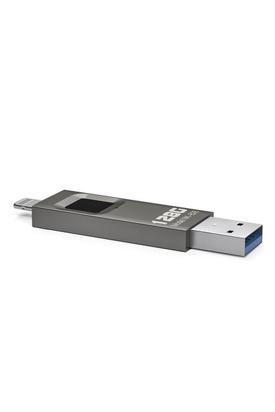 Techmaster 128GB iPhone iPad USB Fingerprint Protected Flash Memory