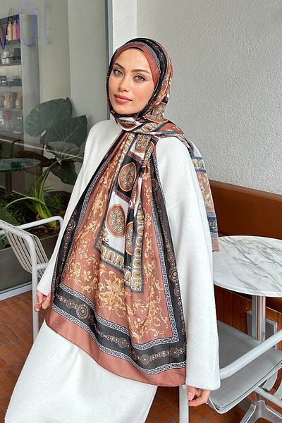 lamelif.com Βαμβακερό σάλι με σχέδιο Versa