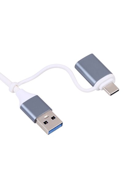 Techmaster Type-c Usb 3.0 Sd Tf Kart Okuyucu 3x Usb 3.0 Hub Çevirici A807