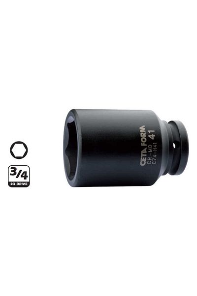 CETA FORM 3/4” 6 Corner Deep Air Socket Wrench 41 mm - C74-H41