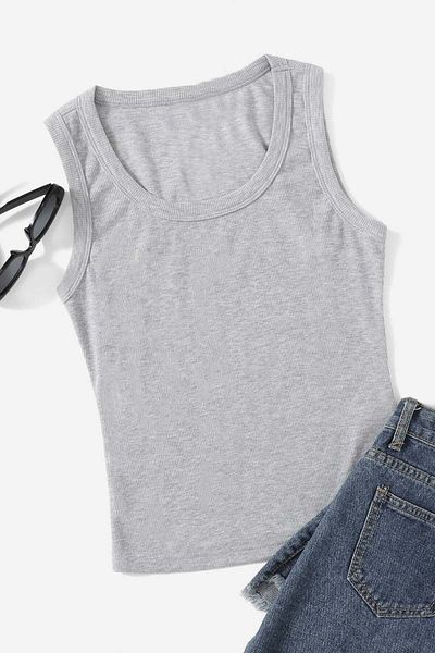 Merry See Πολύχρωμο Γυναικείο Crop Top - Αμάνικη Μπλούζα