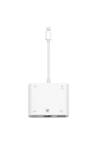 Techmaster iPhone iPad Lightning Live Converter Usb Ethernet Şarj Girişli Kul...