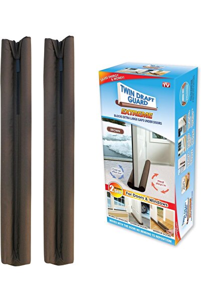 AWH واقي تيار هوائي موفر للطاقة أسفل الباب 60224-DNA، مجموعة من قطعتين - بني