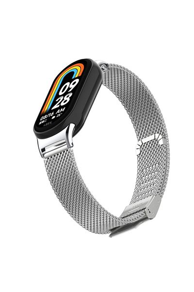 Techmaster حزام حبل مشبك شبكي معدني متوافق مع Xiaomi Mi Band 8 9 10