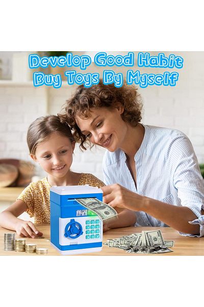 Generic ألعاب حصالة سوباو للأطفال، صراف آلي إلكتروني كبير للأولاد والبنات، سيارة بأموال حقيقية وعملات معدنية