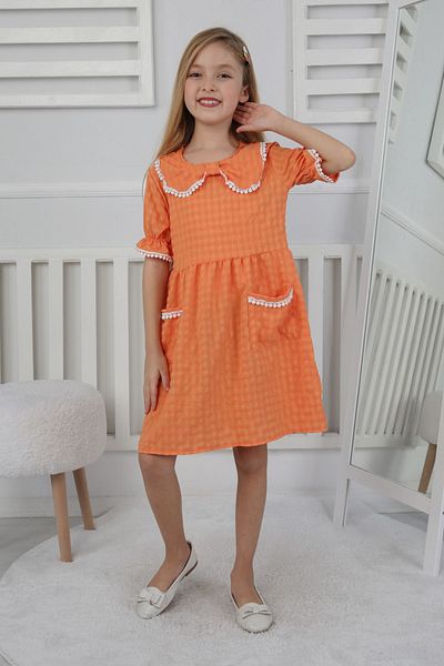ÖYKÜ KİDS Rochie pentru fetiță Seersucker Fabric