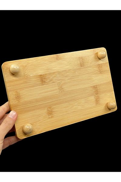 YzHome Bamboo Rectangular Stand Stand Countertop Organizer 24*15cm
