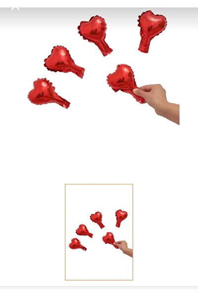 Zanzibar Mini Kalp Folyo balon kırmızı 25 adet
