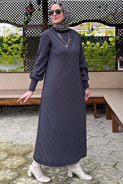 Rabia Şamlı Πλεκτό φόρεμα Anthracite Rain