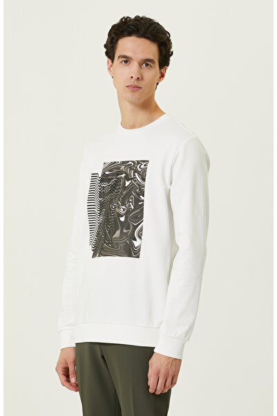 Network N-tech Ekru Bisiklet Yaka Sweatshirt