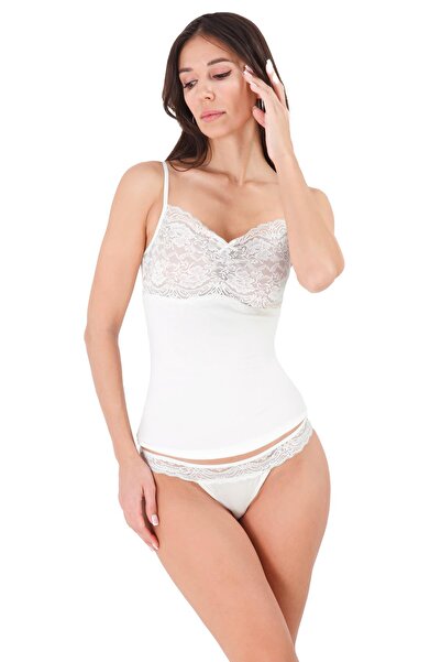 LUW 8700 Ecru Color 2-Piece Singlet Lace Σετ