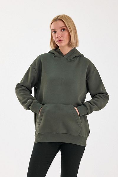 FİHA Unisex 3 Κλωστές Φουσκωτός Κουκούλα Sweat-Πρόσθεση