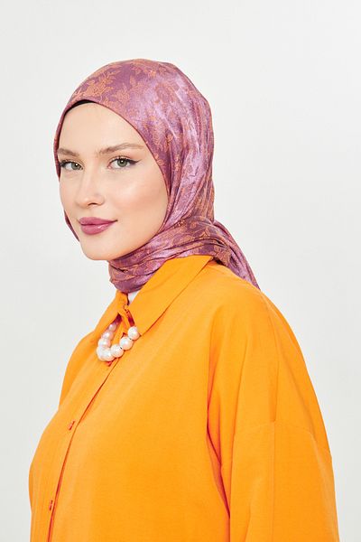 Scarf Shiny Jacquard Floral Pattern Shawl