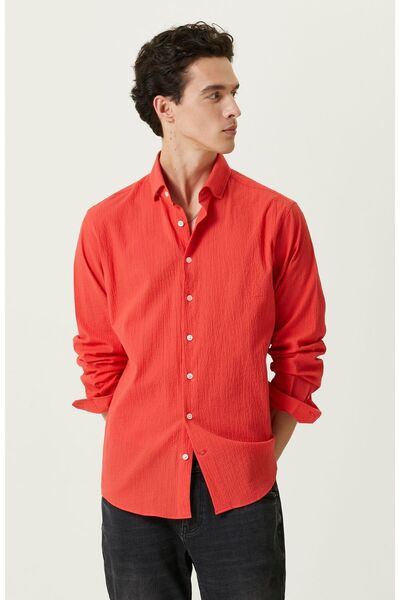 Network Nar Çiçeği Gofreli Gömlek