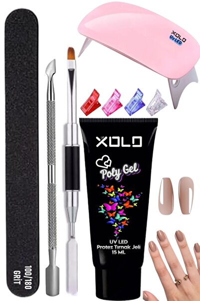 xolo Evde Polijel Kalıcı Oje Yapma Seti Kolay Oje Seti Tips Tırnak Oje Full Set